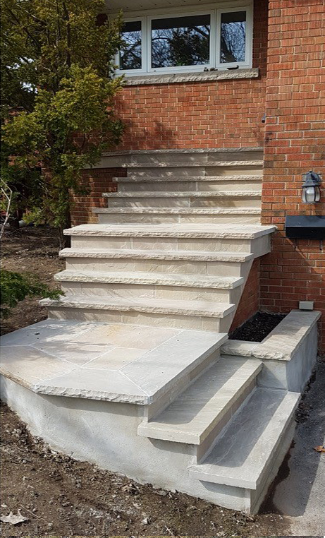 photo of beautiful newly repaired stone steps